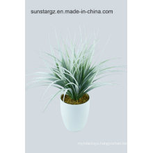 UV Resistant Buffalo Grass Fake Flower Artificial Plant with Vase for Decoration with SGS Certificate (50789)